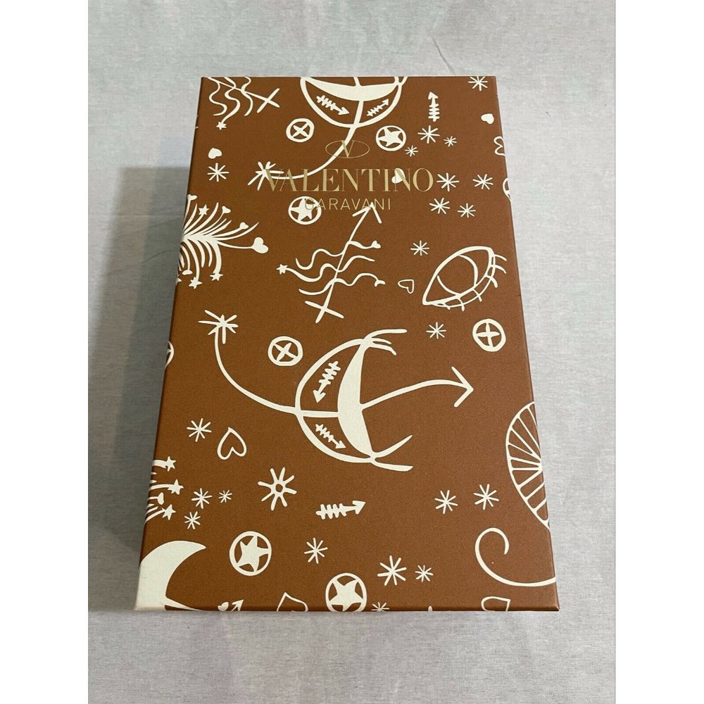 Valentino Empty Shoes Gift Box Storage Brown 12" x 7.4" x 4.5" - Picture 2 of 10